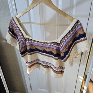POL Multicolor Knit Top with Stripes